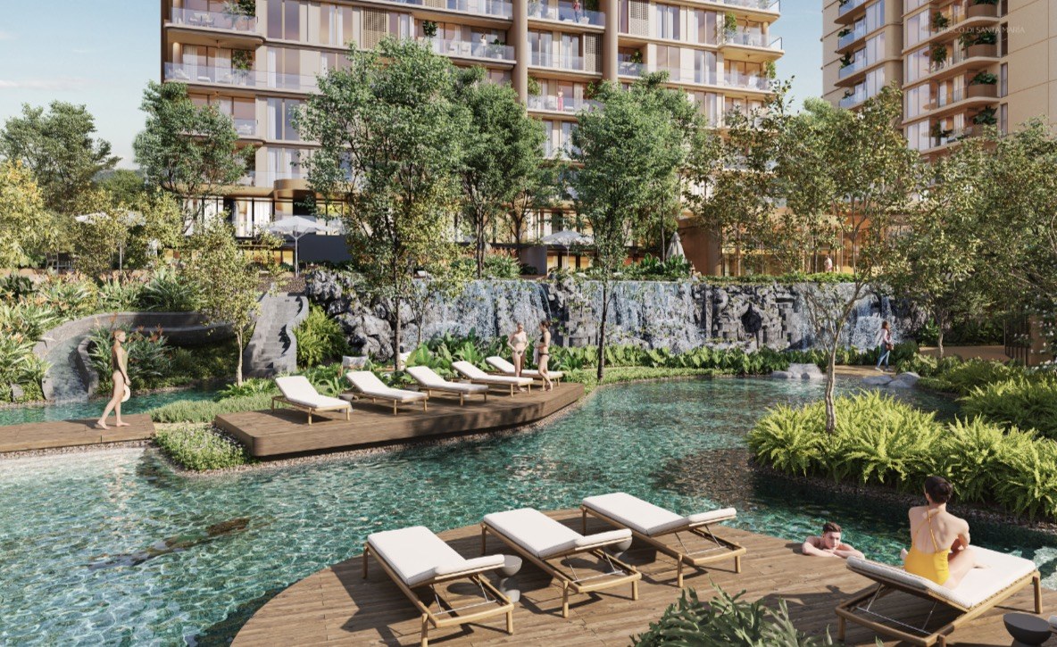 Piscina Lagoon · Bosco di Santa María